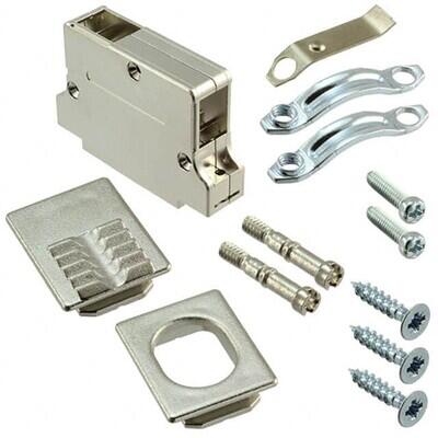 37 Position Two Piece Backshell Connector Gray 90°, 180° Shielded - 1