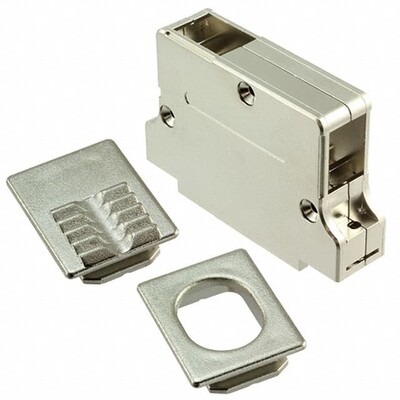 37 Position Two Piece Backshell Connector Gray 90°, 180° Shielded - 2