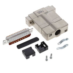 25 Position One Piece Backshell Connector Silver 180° Shielded - Molex