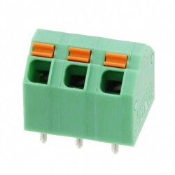 3 Position Wire to Board Terminal Block 45° (135°) Angle with Board 0.200