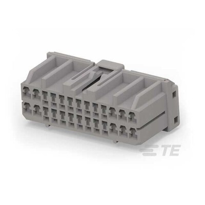 26 Rectangular Connectors - Housings Plug Gray - 1