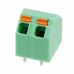 2 Position Wire to Board Terminal Block 45° (135°) Angle with Board 0.200