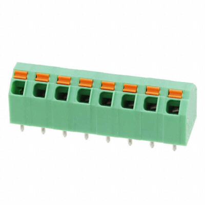 8 Position Wire to Board Terminal Block 45° (135°) Angle with Board 0.200