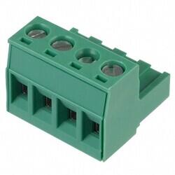 4 Position Terminal Block Plug, Female Sockets 0.200