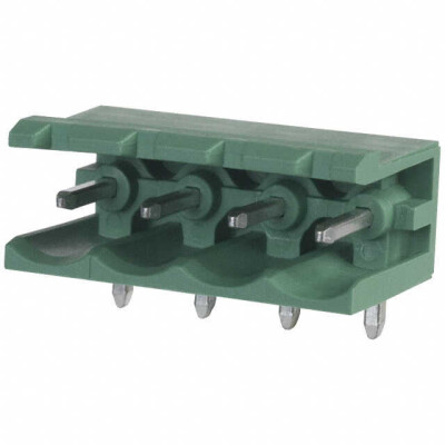 4 Position Terminal Block Header, Male Pins, Shrouded (2 Side) 0.200