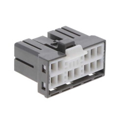 12 Rectangular Connectors - Housings Plug Gray - TE Connectivity AMP Connectors