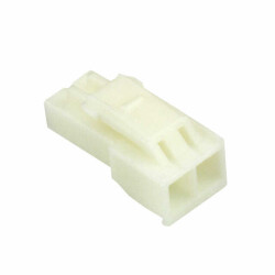 2 Rectangular Connectors - Housings Plug Natural 0.156