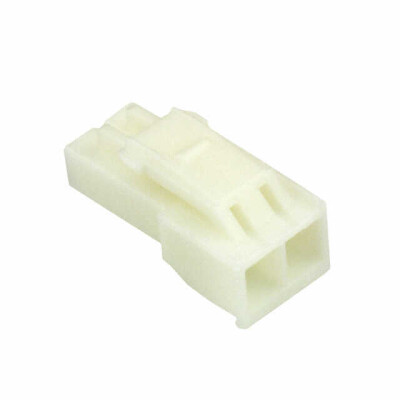 2 Rectangular Connectors - Housings Plug Natural 0.156