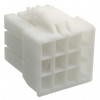 12 Rectangular Connectors - Housings Plug Natural 0.156