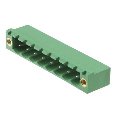 8 Position Terminal Block Header, Male Pins, Shrouded (4 Side) 0.197