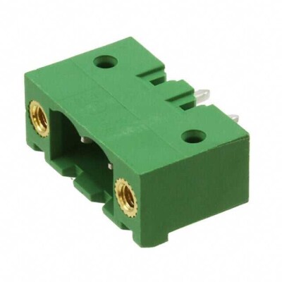 2 Position Terminal Block Header, Male Pins, Shrouded (4 Side) 0.200