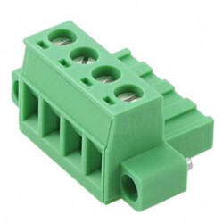 4 Position Terminal Block Plug, Female Sockets 0.197