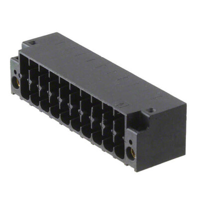 20 Position Terminal Block Header, Male Pins, Shrouded (4 Side) 0.138