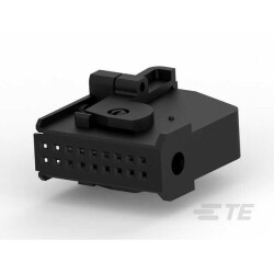 18 Position Rectangular Housing Connector Receptacle Black 0.100