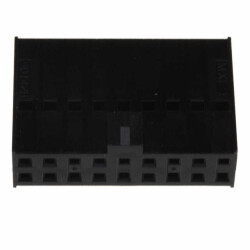 18 Rectangular Connectors - Housings Receptacle Black 0.100