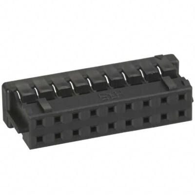 18 Rectangular Connectors - Housings Receptacle Black 0.079