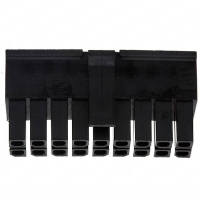 18 Rectangular Connectors - Housings Receptacle Black 0.118