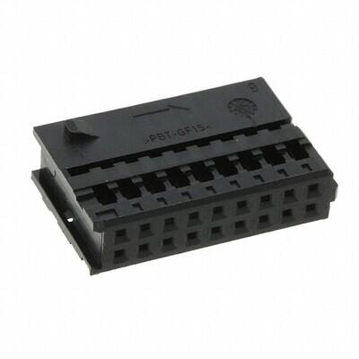 18 Rectangular Connectors - Housings Receptacle Black 0.100