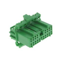 18 Rectangular Connectors - Housings Receptacle Green 0.098