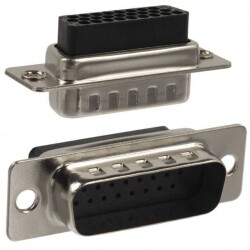 Plug for Male Contacts Housing D-Sub, High Density Connector 26 Position - NorComp Inc.