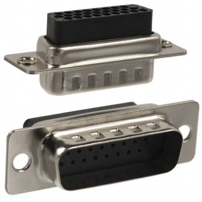 Plug for Male Contacts Housing D-Sub, High Density Connector 26 Position - 1