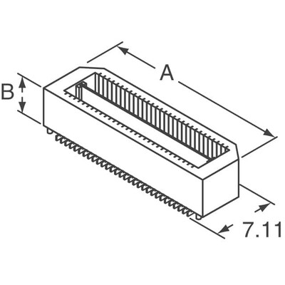 180 Position Connector Differential Pair Array, Male Surface Mount Gold - 1