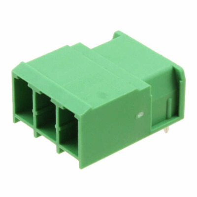 3 Position Terminal Block Header, Male Pins, Shrouded (4 Side) 0.300