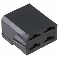 4 Position Housing Connector Female, Receptacle Black 0.250