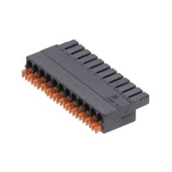 12 Position Terminal Block Plug, Female Sockets 0.100