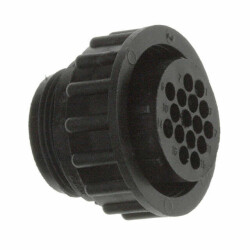 16 Position Circular Connector Plug Housing Free Hanging (In-Line) Coupling Nut - TE Connectivity AMP Connectors