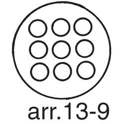 9 Position Circular Connector Plug Housing Free Hanging (In-Line) Coupling Nut - TE Connectivity AMP Connectors (1)