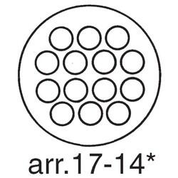 14 Position Circular Connector Plug Housing Free Hanging (In-Line) Coupling Nut - TE Connectivity AMP Connectors (1)