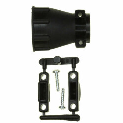 Black Connector Backshell, Cable Clamp 15/16-20 UNEF 17 - TE Connectivity AMP Connectors