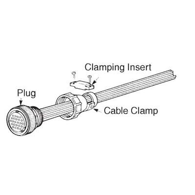 Black Connector Backshell, Cable Clamp 15/16-20 UNEF 17 - 2