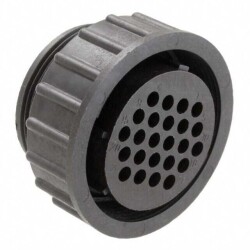 24 Position Circular Connector Plug Housing Free Hanging (In-Line) Coupling Nut - TE Connectivity AMP Connectors