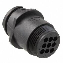 9 Position Circular Connector Receptacle Housing Free Hanging (In-Line) - TE Connectivity AMP Connectors