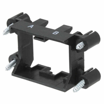 2 Module Non-Gendered Heavy Duty Docking, Carrier Shell Frame Size 1 Black - 1