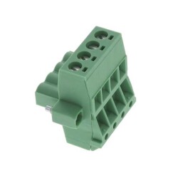 4 Position Terminal Block Plug, Female Sockets 0.200