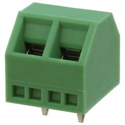 2 Position Wire to Board Terminal Block 55° (125°) Angle with Board 0.200