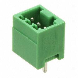 3 Position Terminal Block Header, Male Pins, Shrouded (4 Side) 0.098