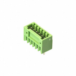 6 Position Terminal Block Header, Male Pins, Shrouded (4 Side) 0.098