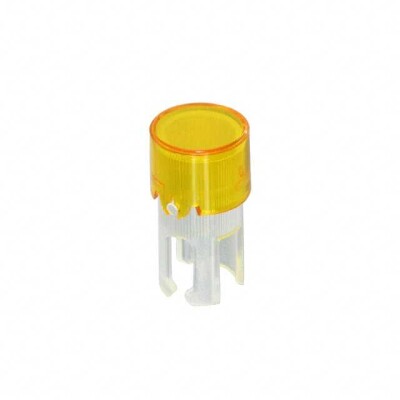 Round Pushbutton Switch Cap Yellow Snap Fit - 1
