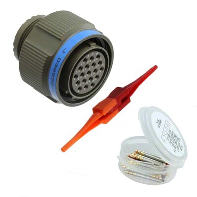 19 Position Circular Connector Plug, Female Sockets Crimp - 2