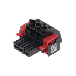 3 Position Terminal Block Plug, Blade Sockets 0.300
