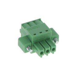 3 Position Terminal Block Plug, Female Sockets 0.138