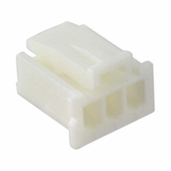 3 Rectangular Connectors - Housings Plug Natural 0.098