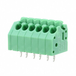 6 Position Wire to Board Terminal Block 45° (135°) Angle with Board 0.138