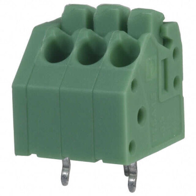 3 Position Wire to Board Terminal Block 45° (135°) Angle with Board 0.138