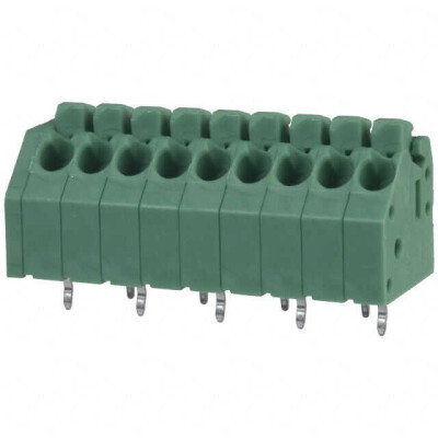 9 Position Wire to Board Terminal Block 45° (135°) Angle with Board 0.138