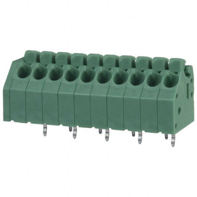 10 Position Wire to Board Terminal Block 45° (135°) Angle with Board 0.138